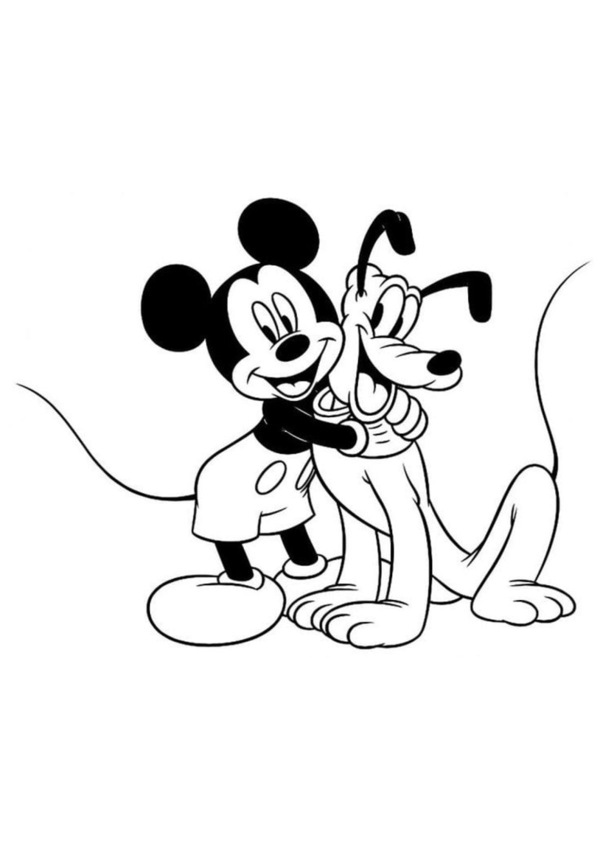 Desenho para Colorir Mickey