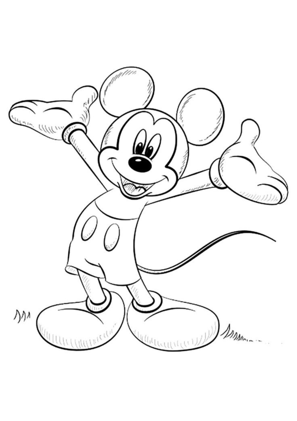 Desenho para Colorir Mickey