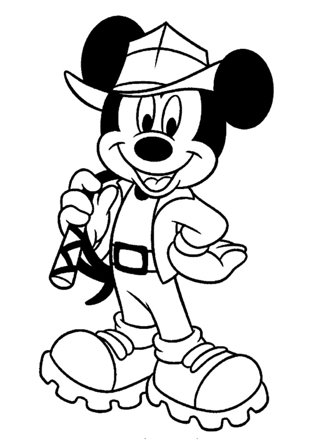 Desenho para Colorir Mickey