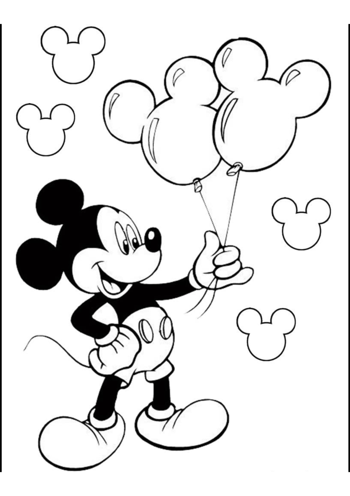Desenho para Colorir Mickey