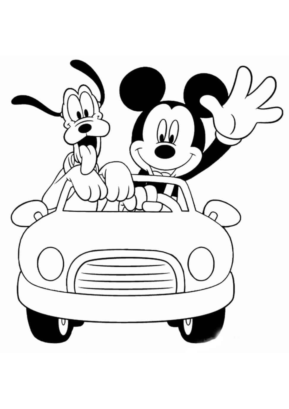 Desenho para Colorir Mickey