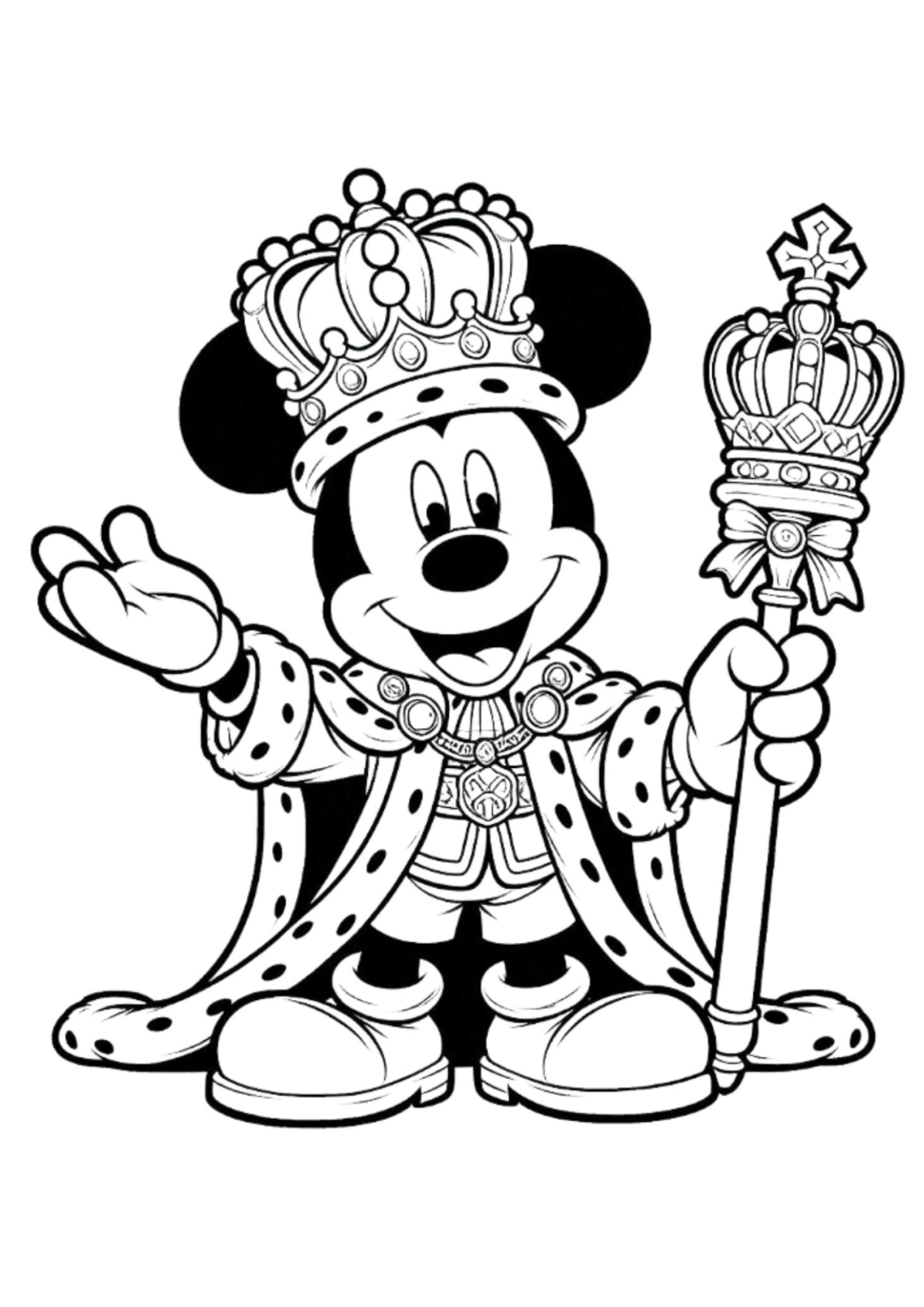 Desenho para Colorir Mickey