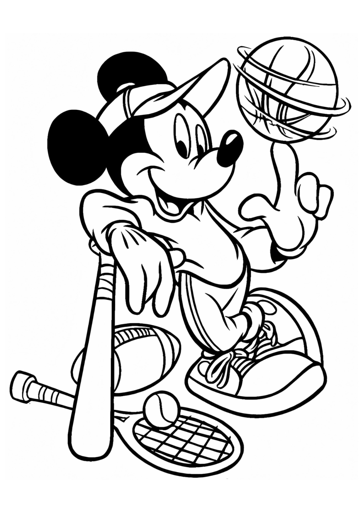 Desenho para Colorir Mickey