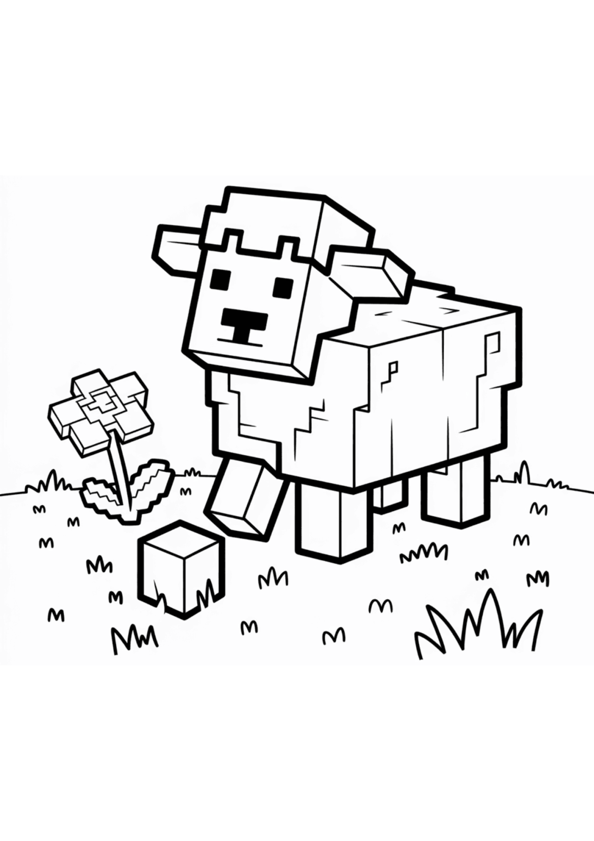 Desenho para Colorir Minecraft
