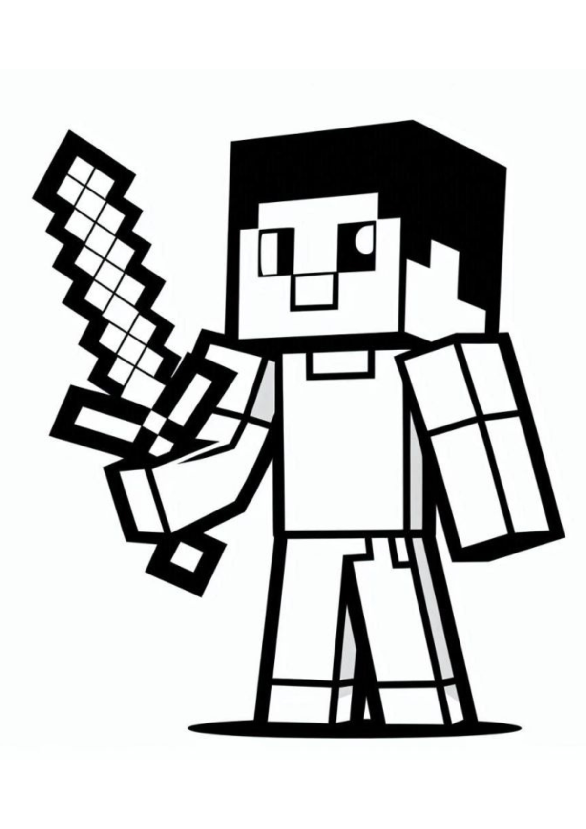 Desenho para Colorir Minecraft
