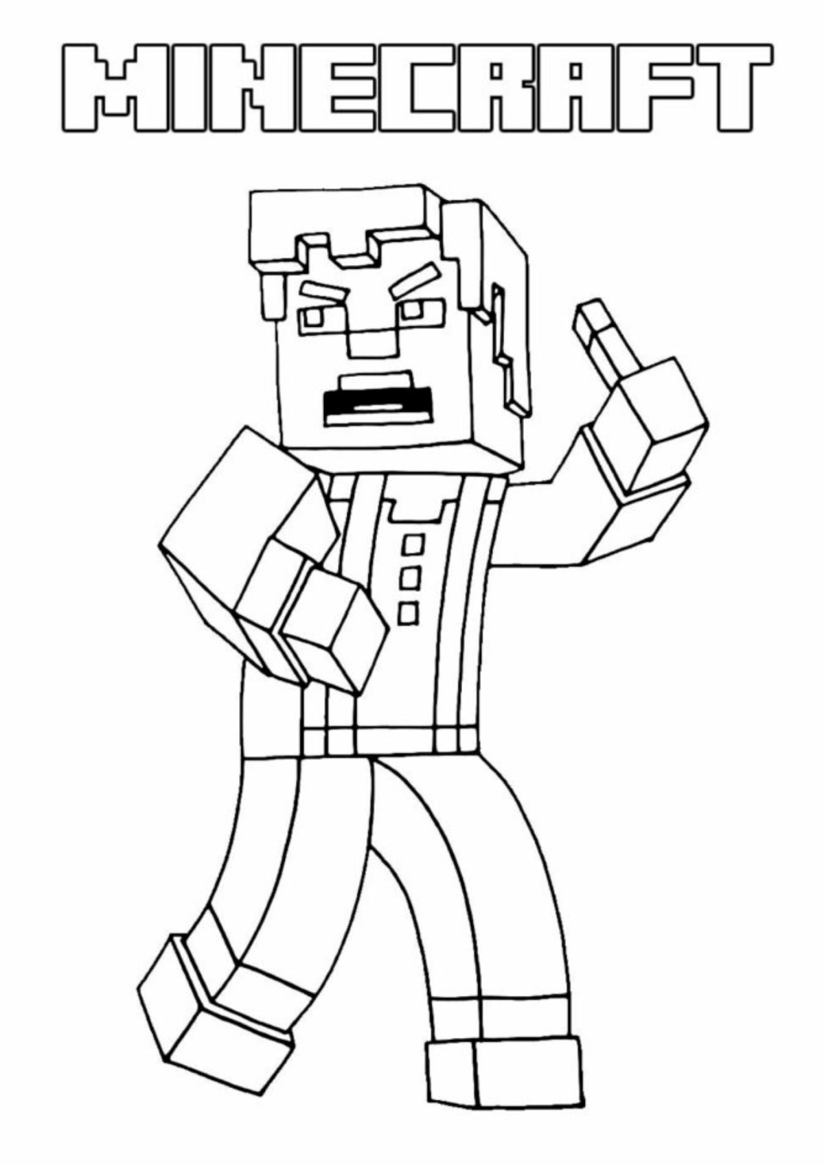 Desenho para Colorir Minecraft