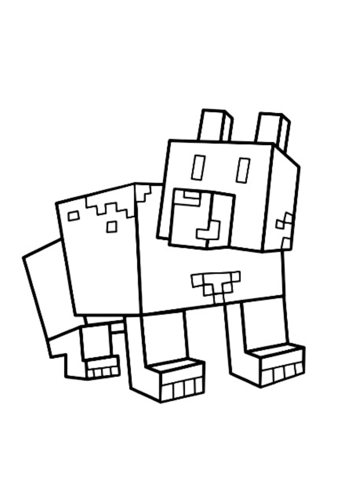 Desenho para Colorir Minecraft