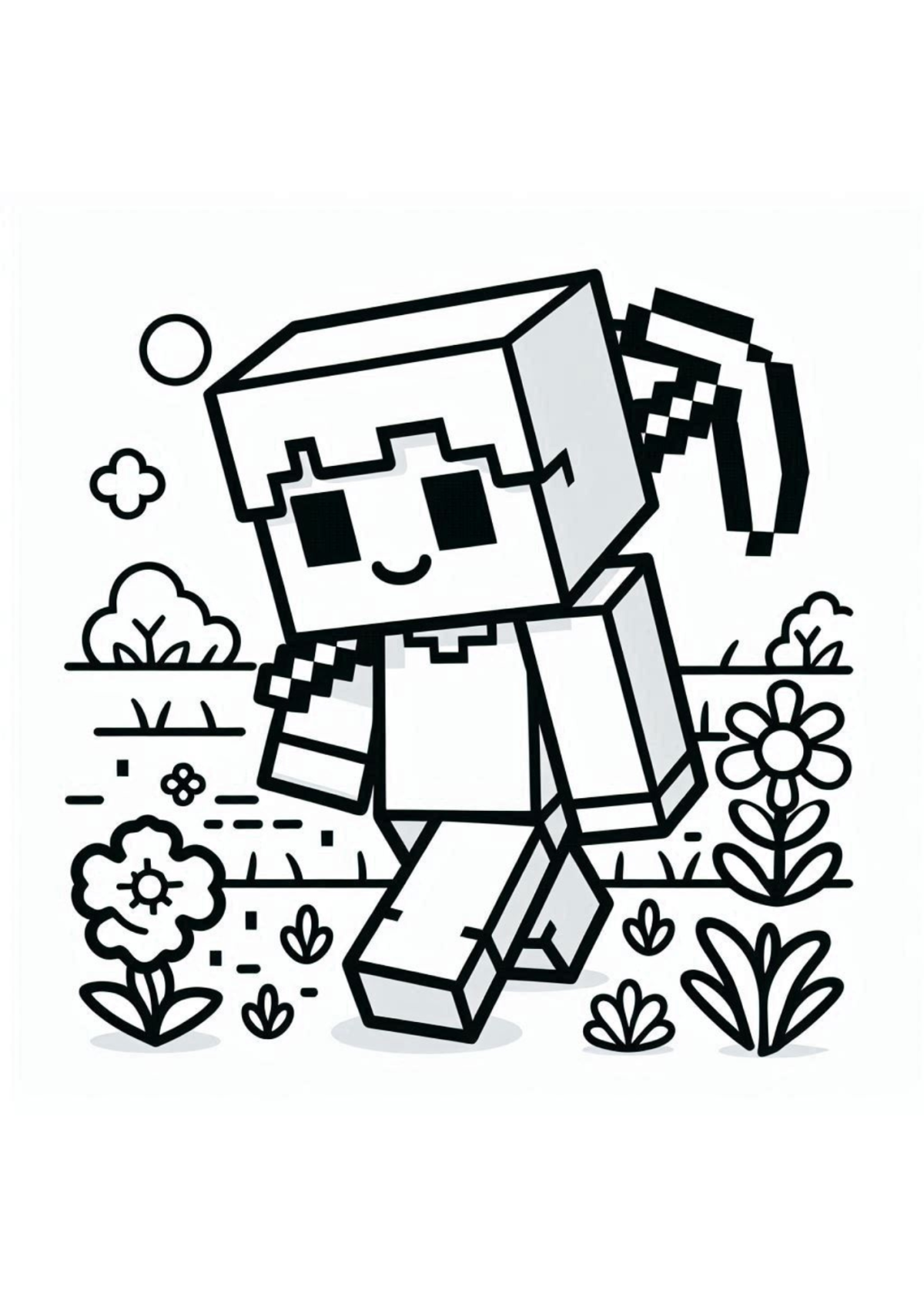 Desenho para Colorir Minecraft