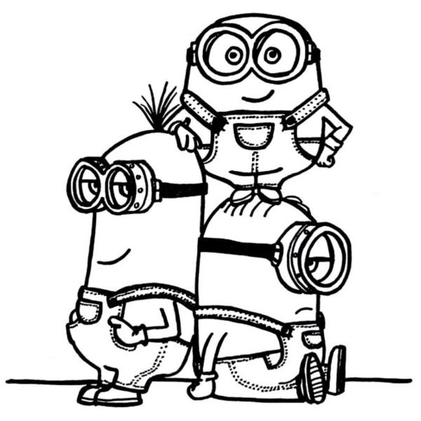 Desenho para Colorir Minions