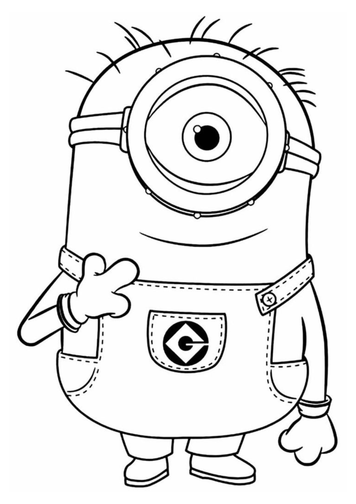 Desenho para Colorir Minions