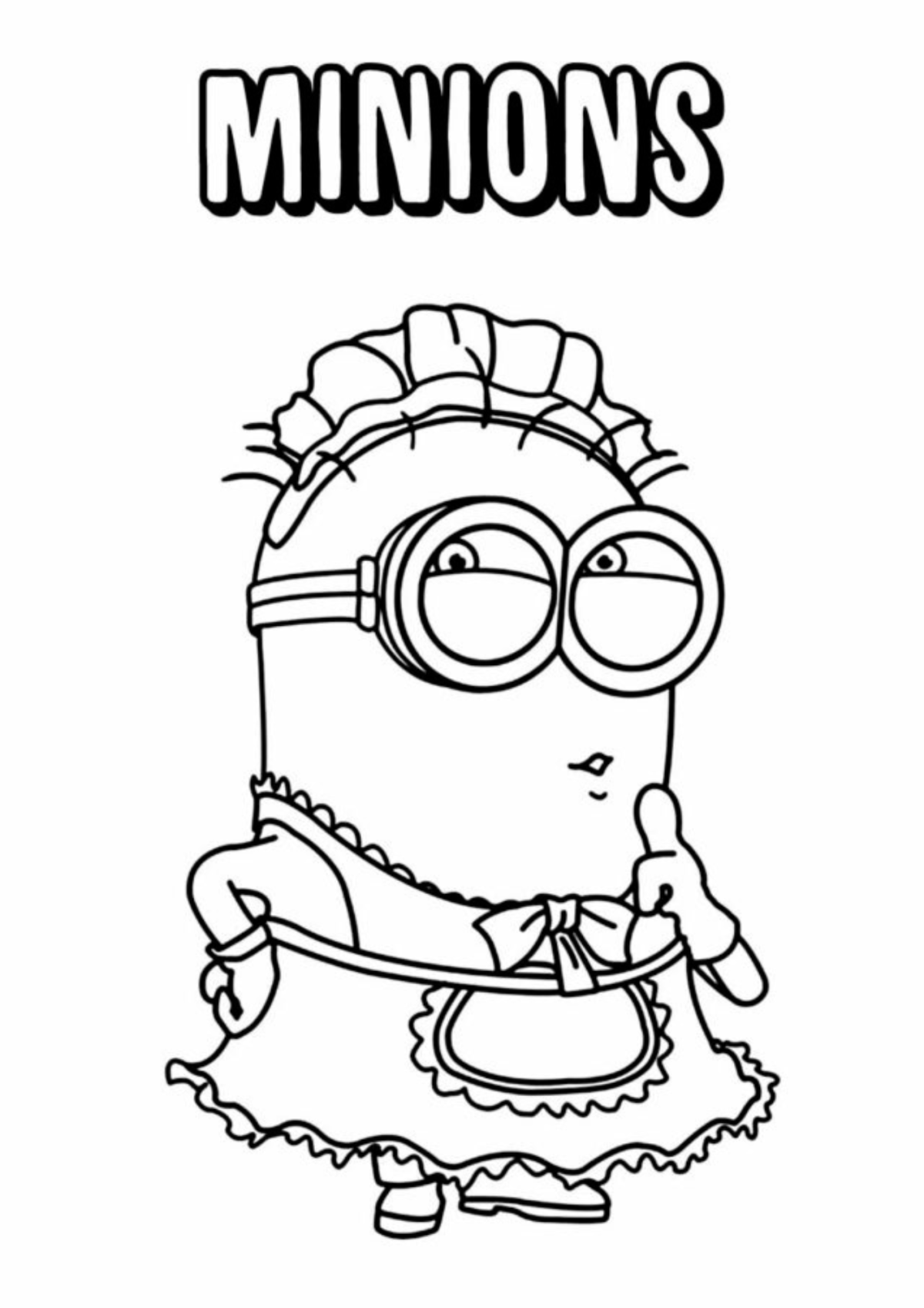 Desenho para Colorir Minions