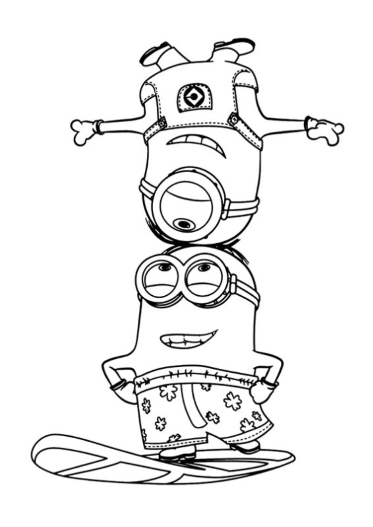 Desenho para Colorir Minions