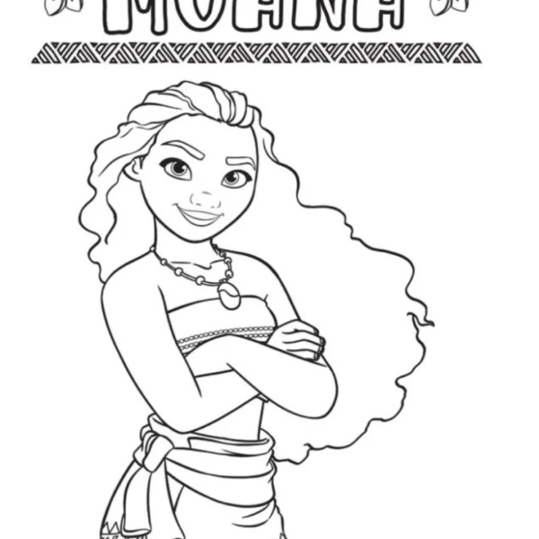 Desenho para Colorir Moana