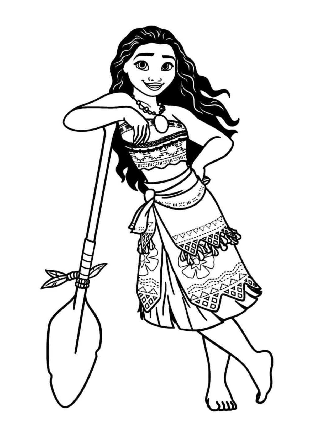 Desenho para Colorir Moana
