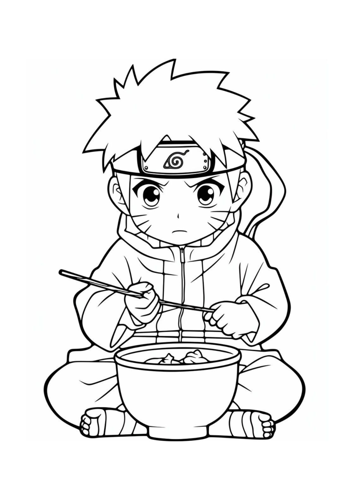 Desenho para Colorir Naruto