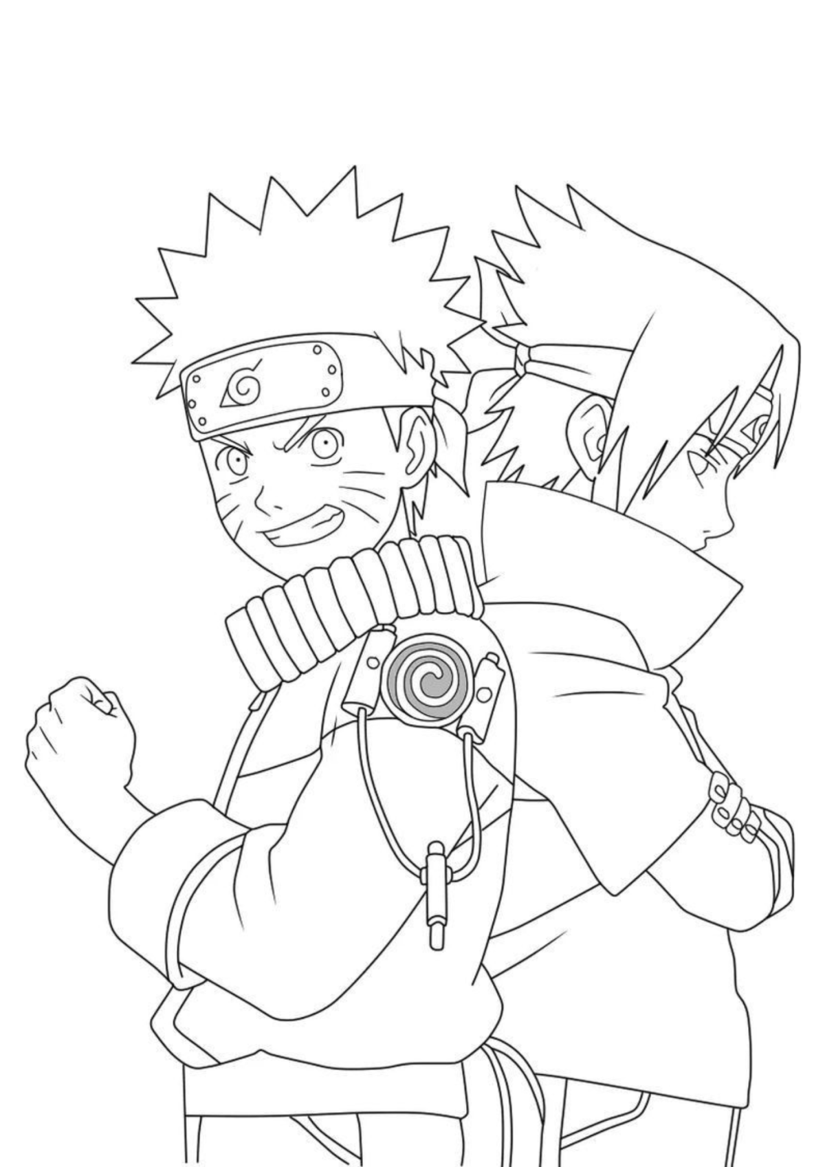 Desenho para Colorir Naruto