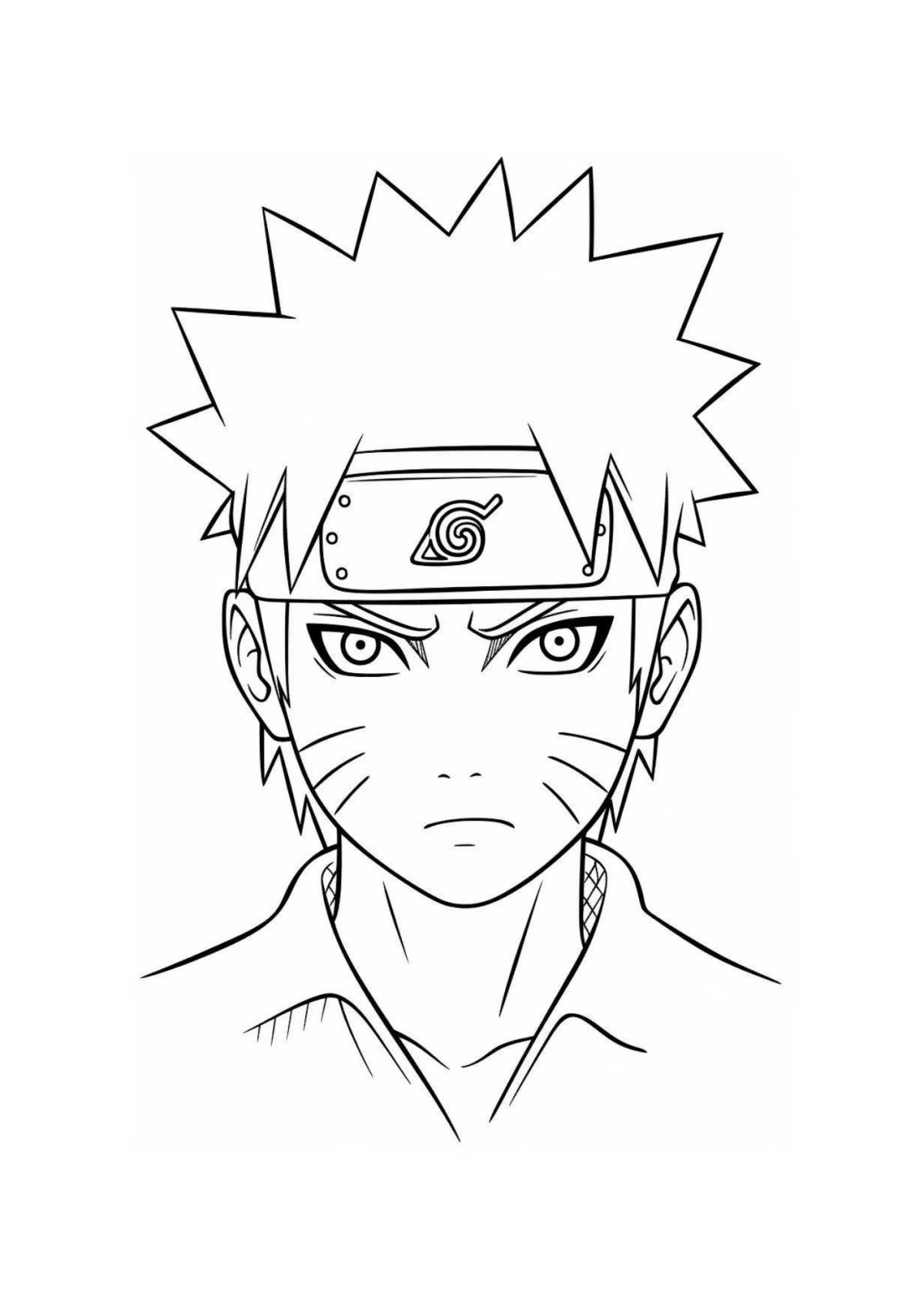 Desenho para Colorir Naruto