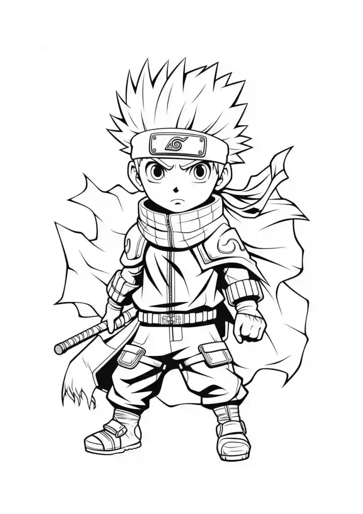 Desenho para Colorir Naruto