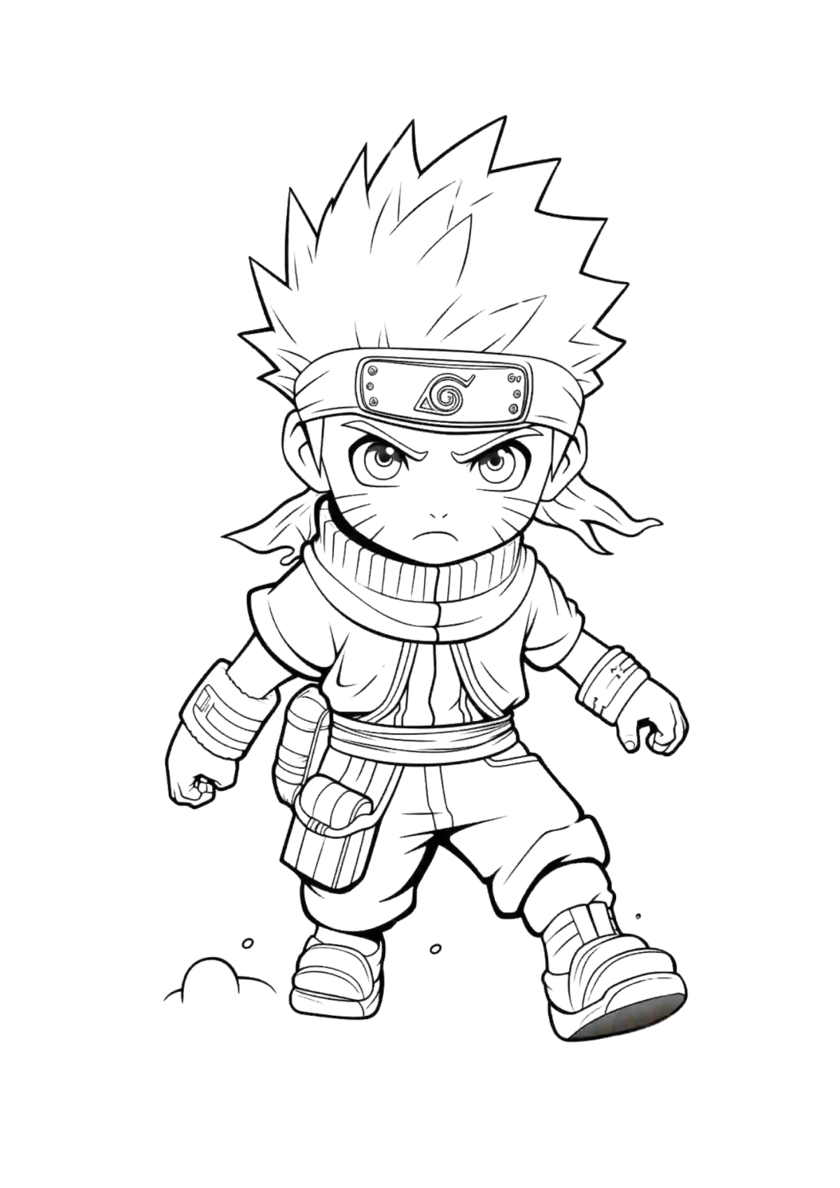 Desenho para Colorir Naruto