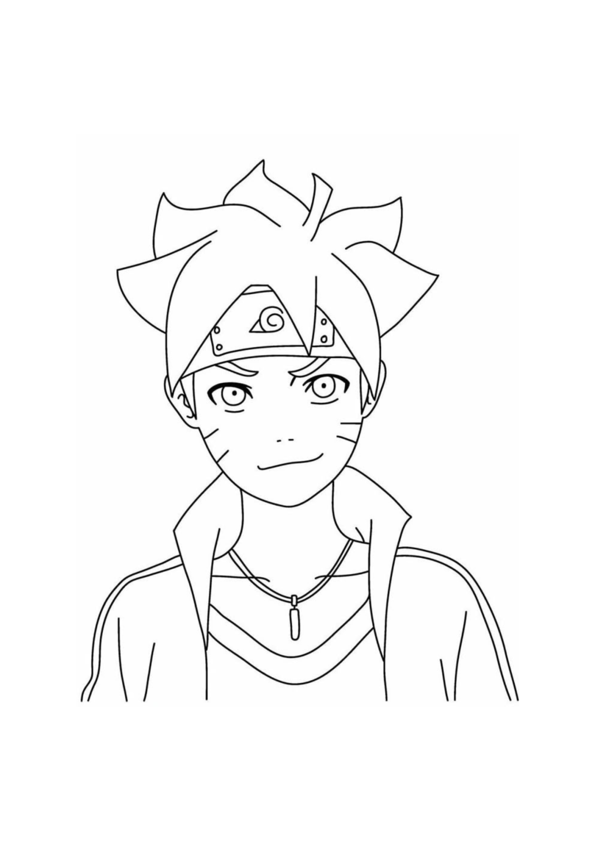 Desenho para Colorir Naruto