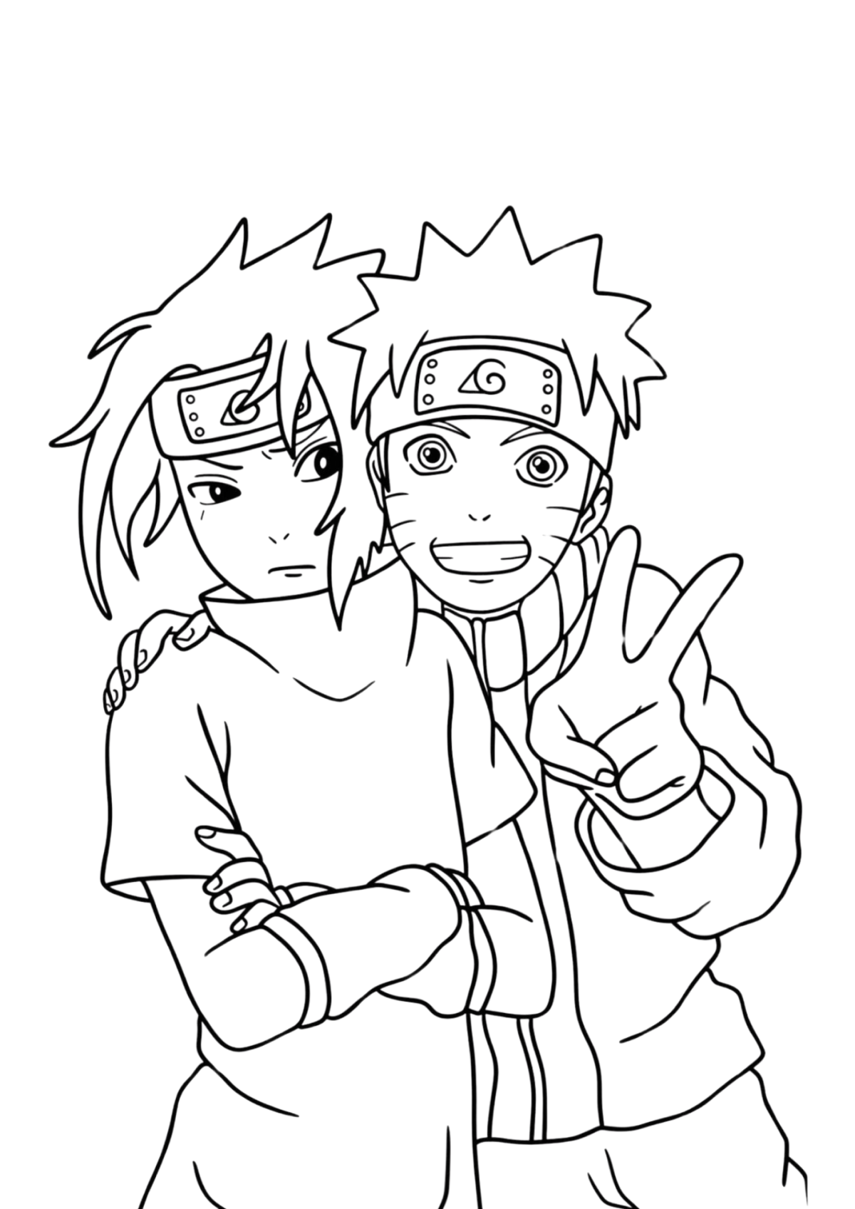 Desenho para Colorir Naruto