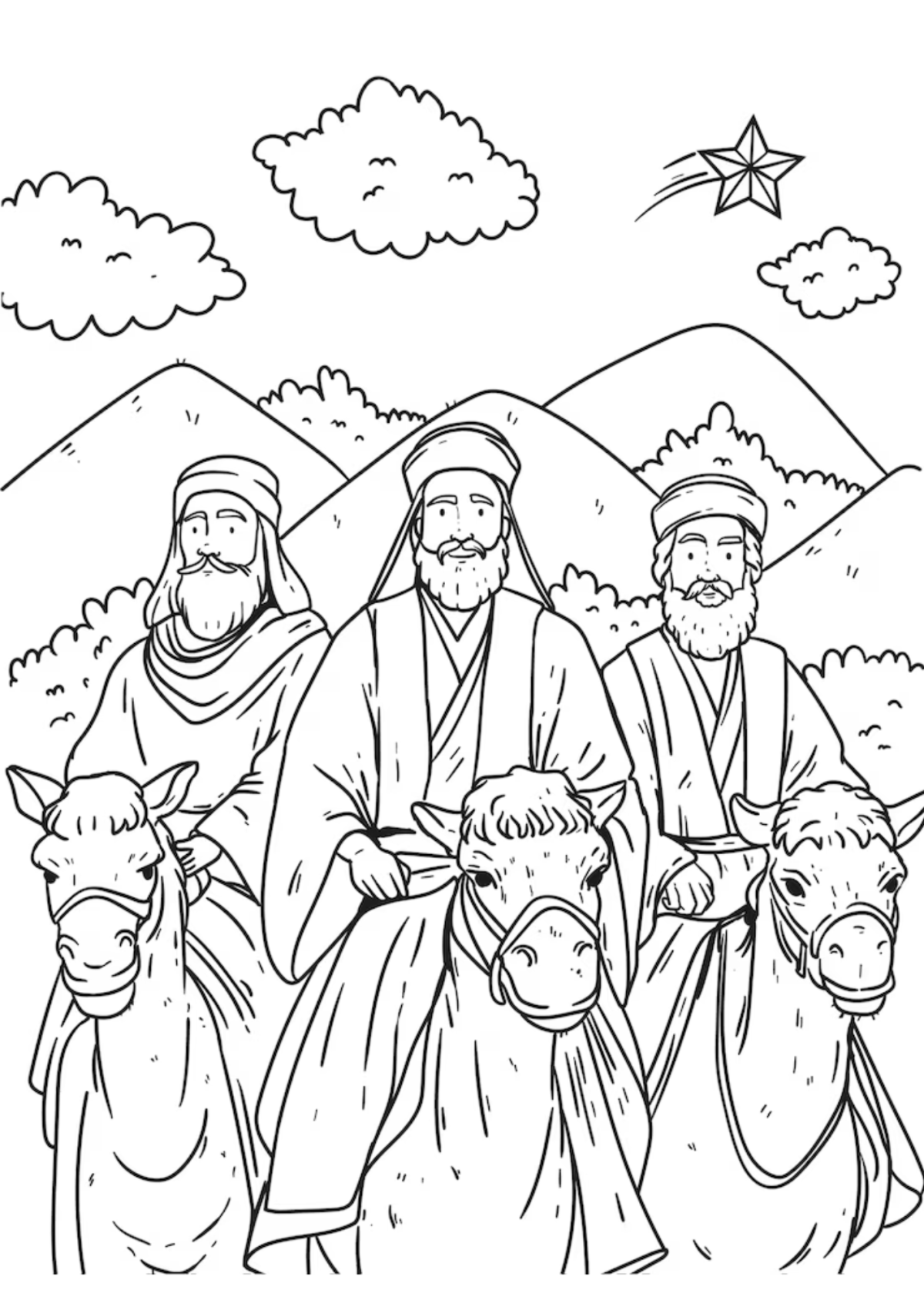Desenho para Colorir Nascimento de Jesus