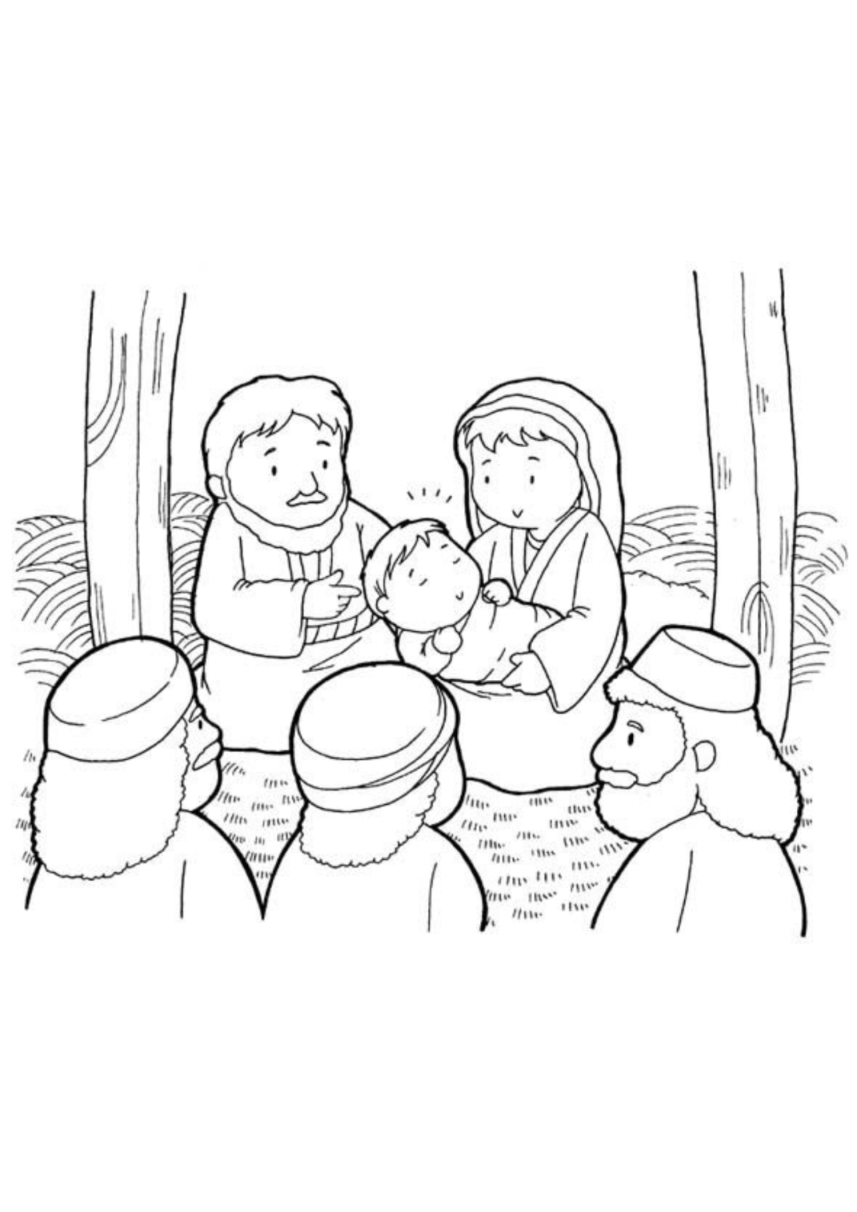 Desenho para Colorir Nascimento de Jesus