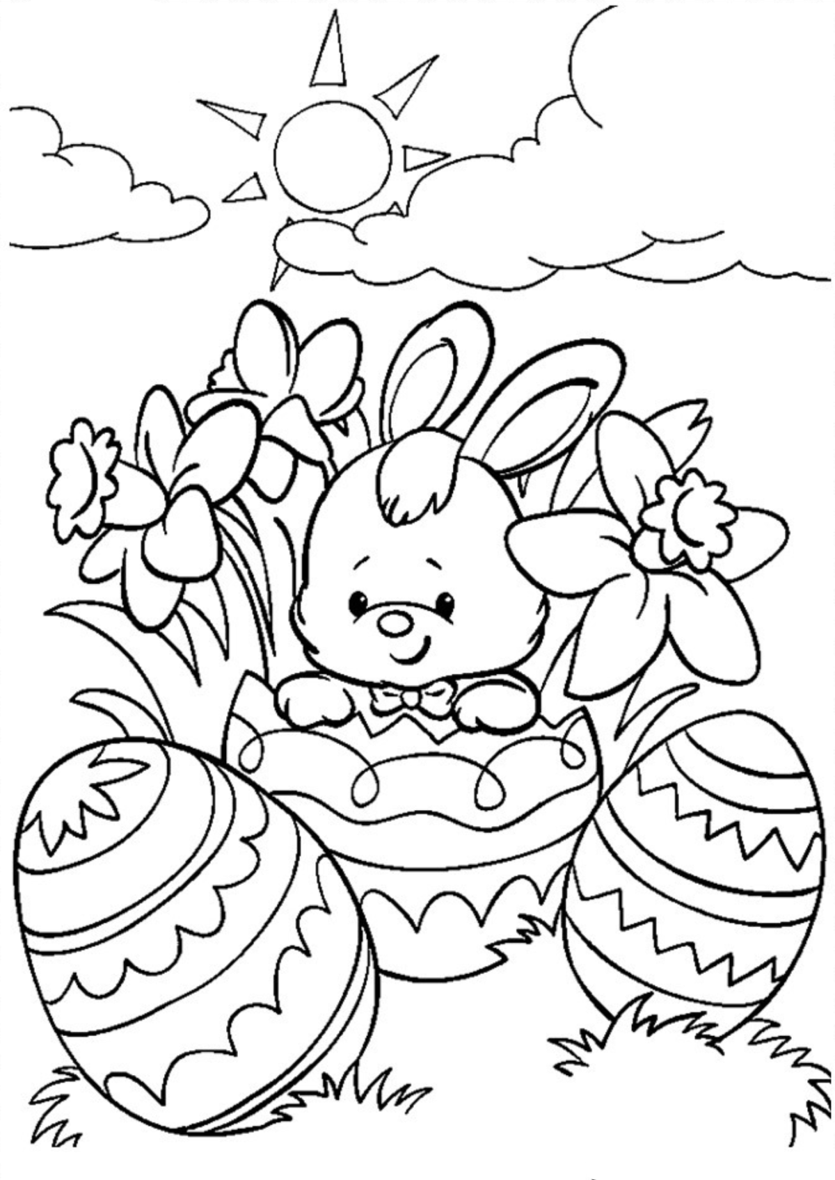 Desenho para Colorir Páscoa