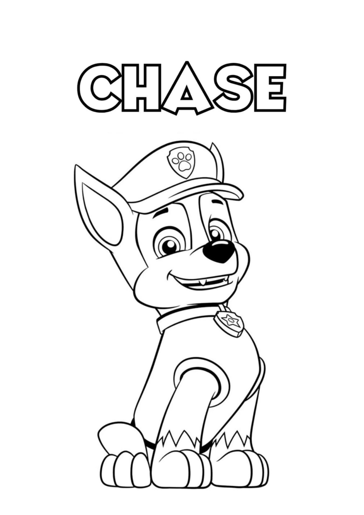 Desenho para Colorir Patrulha Canina