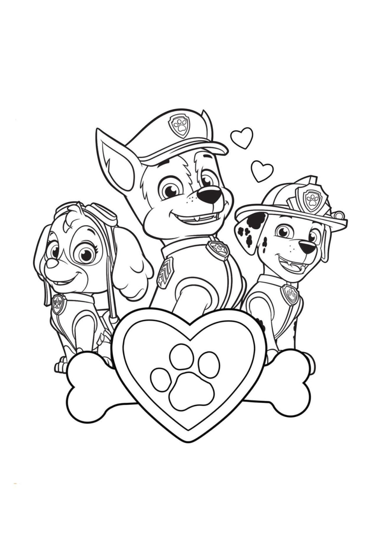 Desenho para Colorir Patrulha Canina