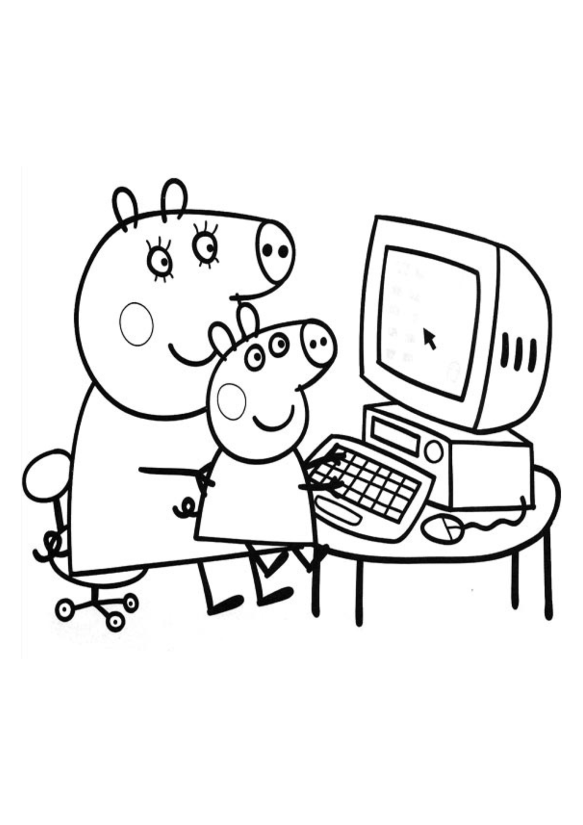 Desenho para Colorir Peppa Pig