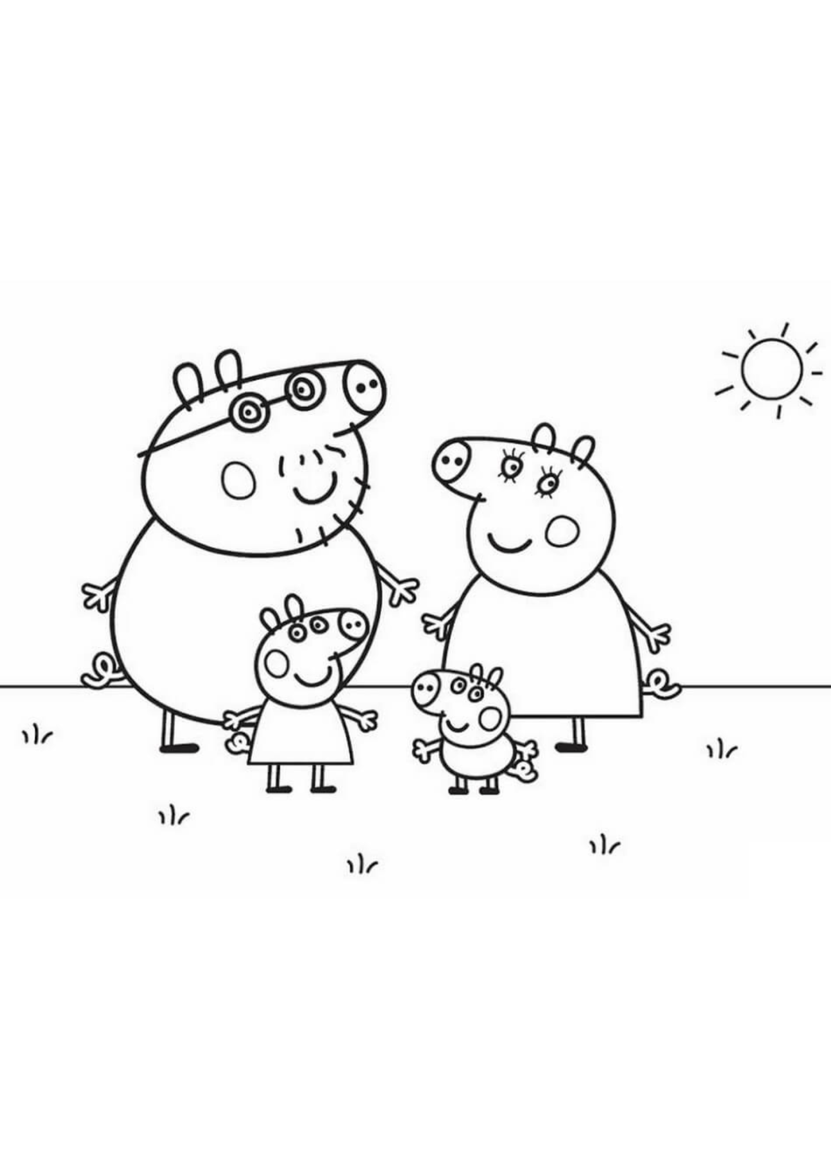 Desenho para Colorir Peppa Pig