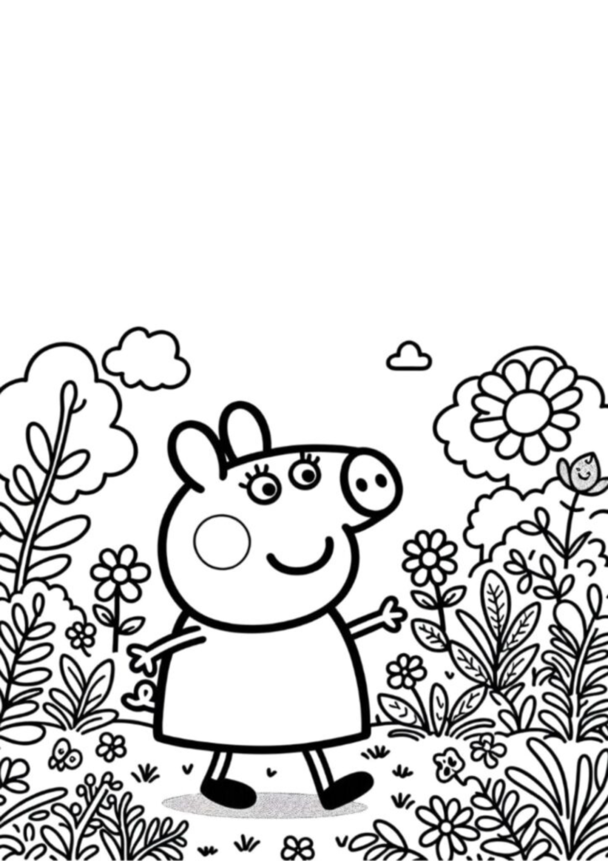 Desenho para Colorir Peppa Pig