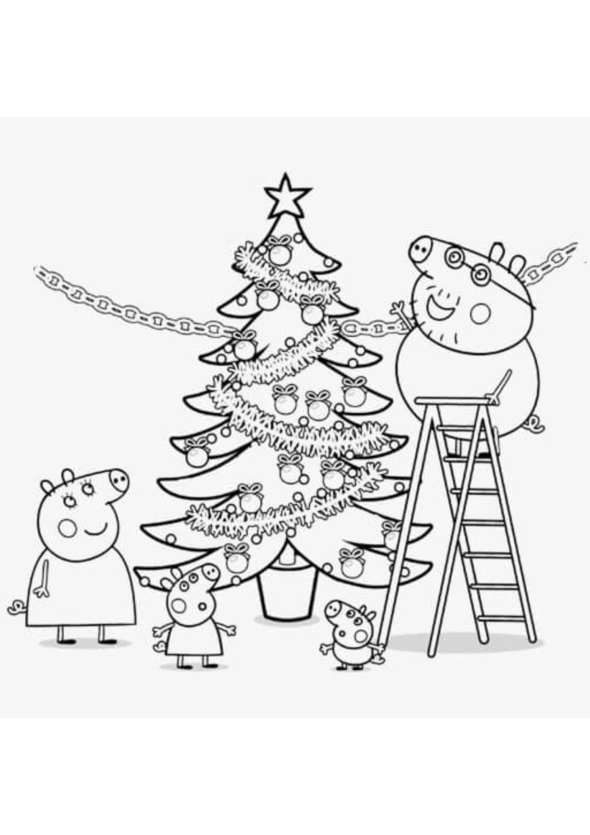 Desenho para Colorir Peppa Pig