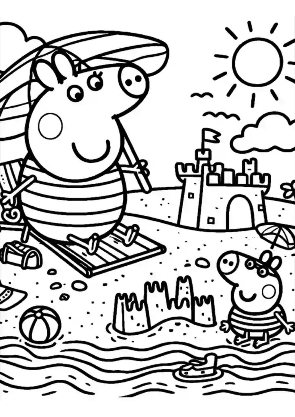 Desenho para Colorir Peppa Pig