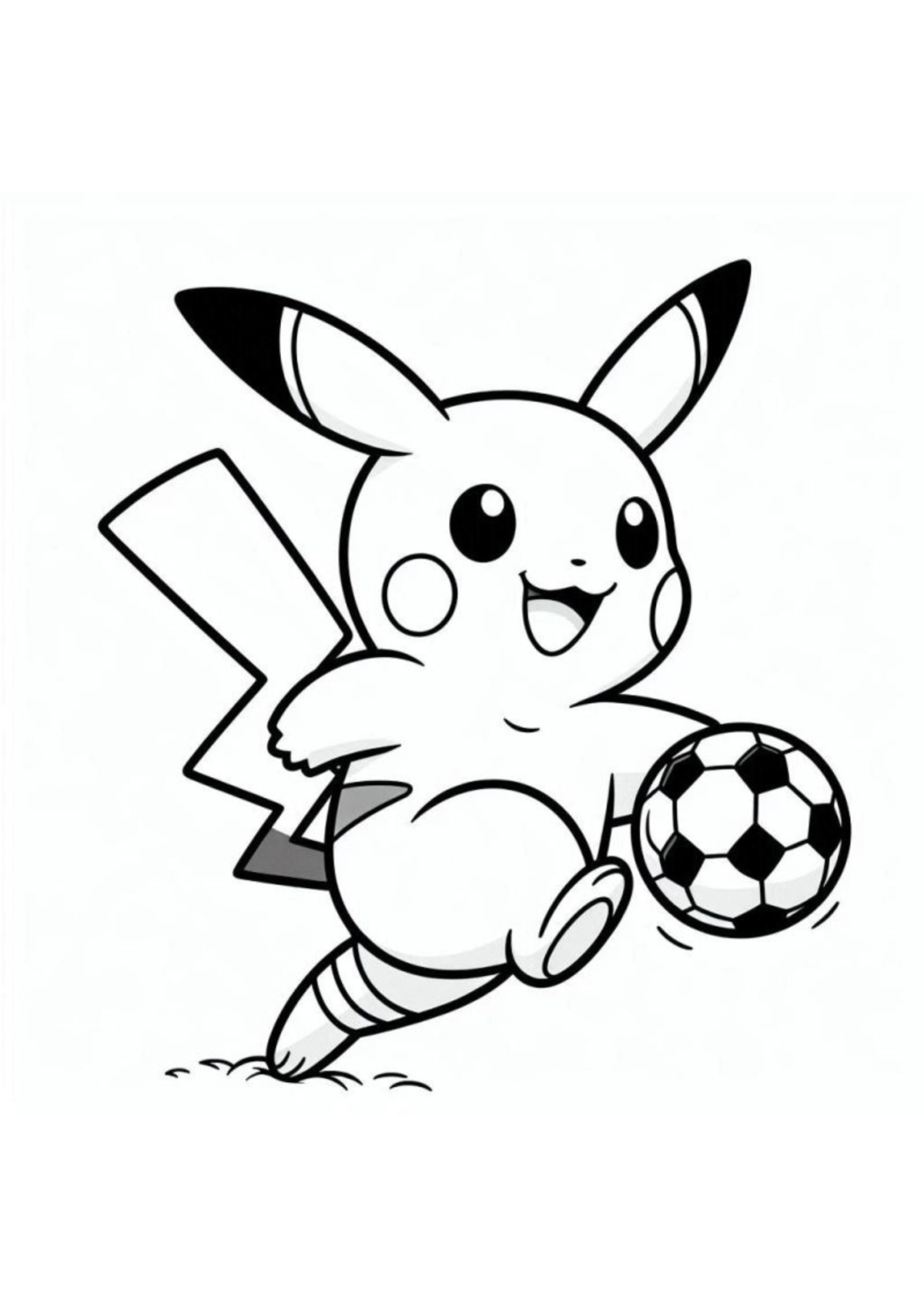 Desenho para Colorir Pikachu