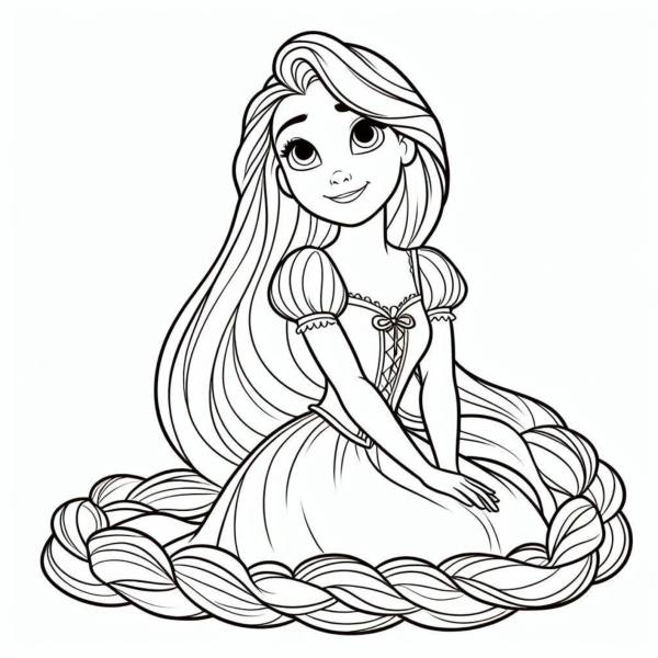 Desenho para Colorir Princesas