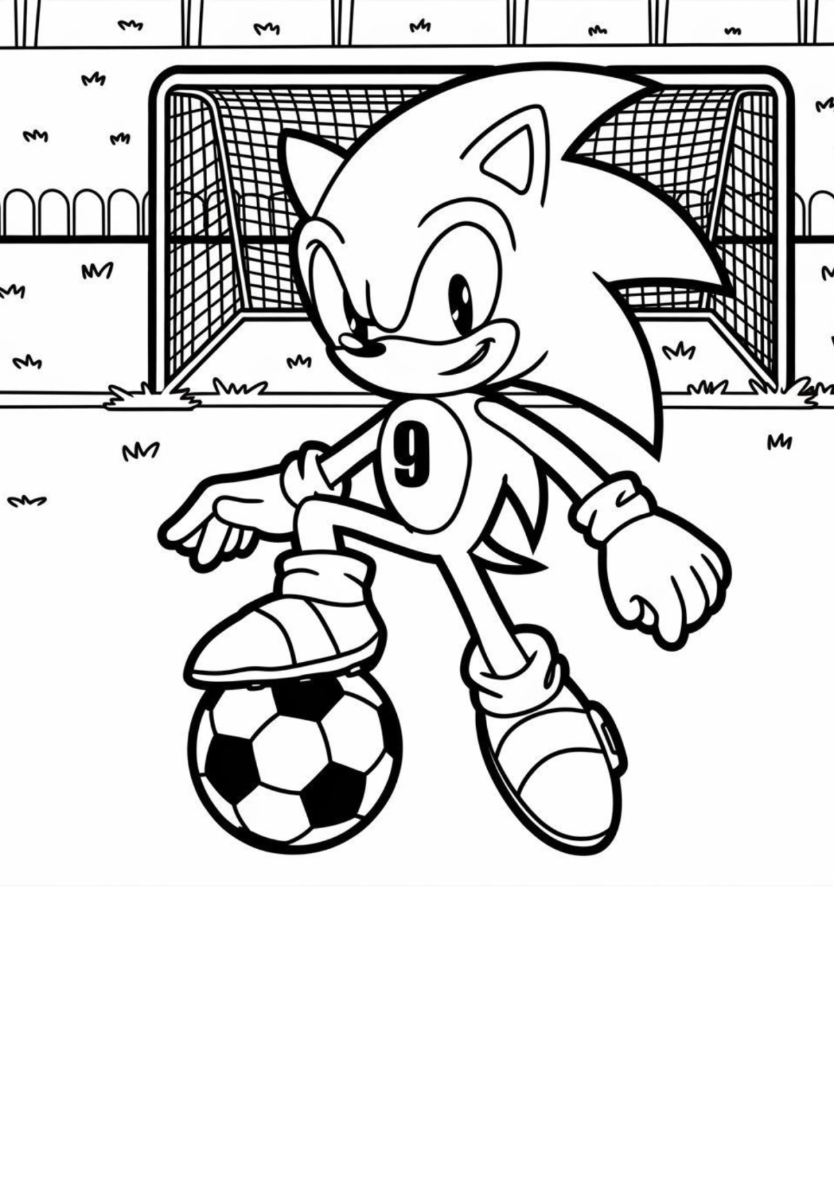 Desenho para Colorir Sonic