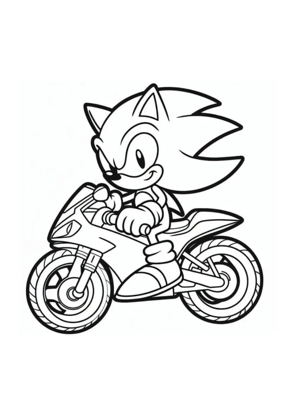 Desenho para Colorir Sonic