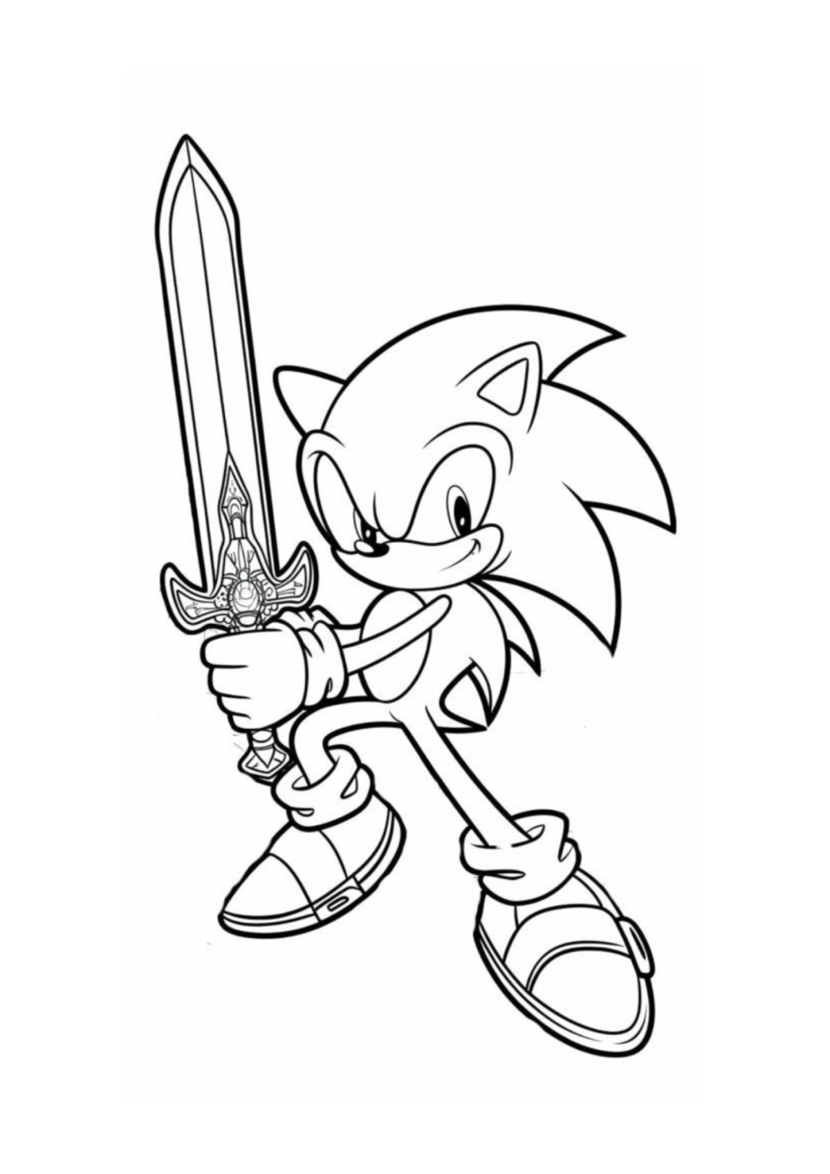 Desenho para Colorir Sonic