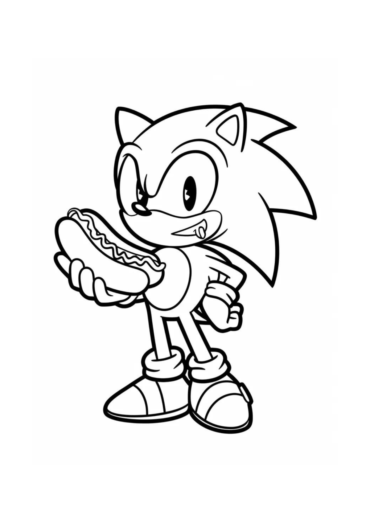 Desenho para Colorir Sonic