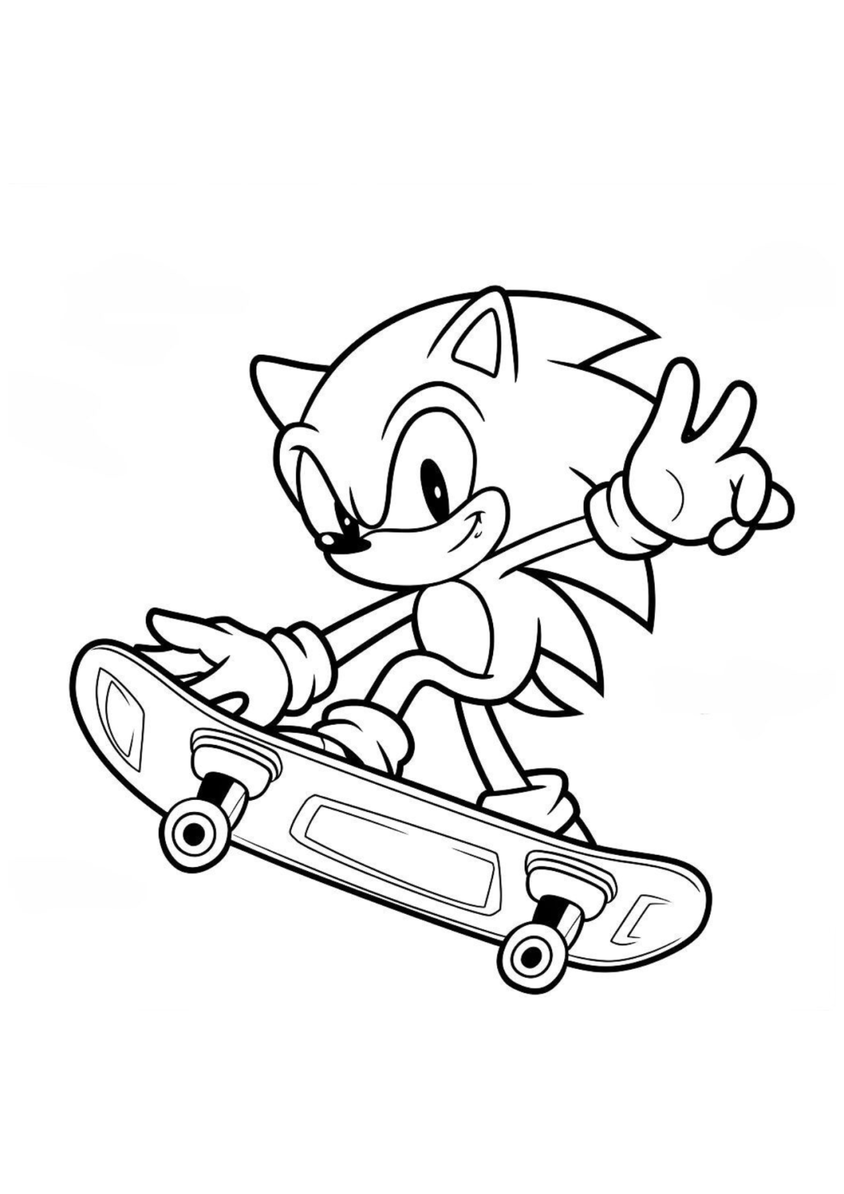Desenho para Colorir Sonic
