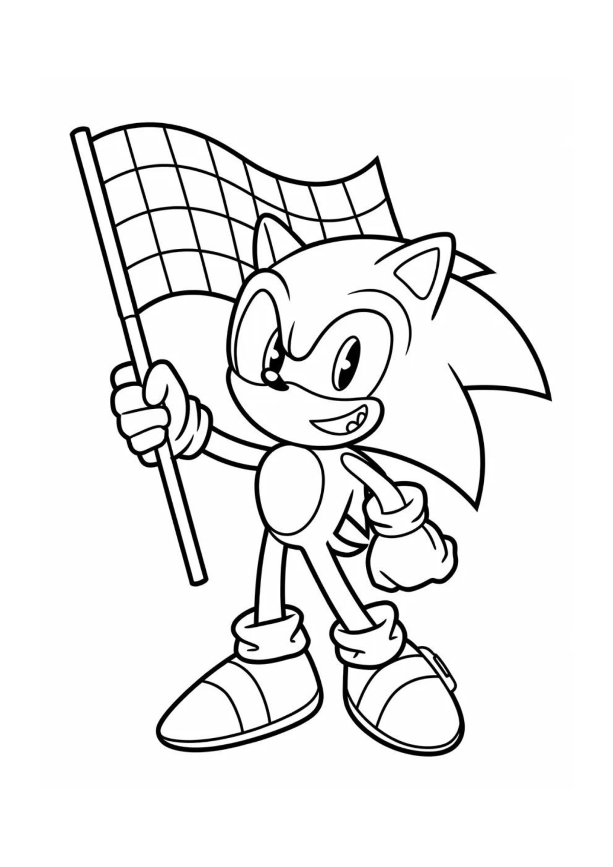 Desenho para Colorir Sonic