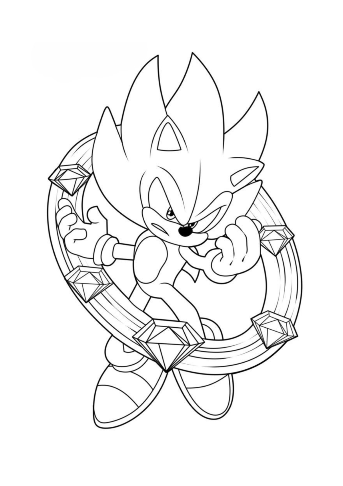 Desenho para Colorir Sonic