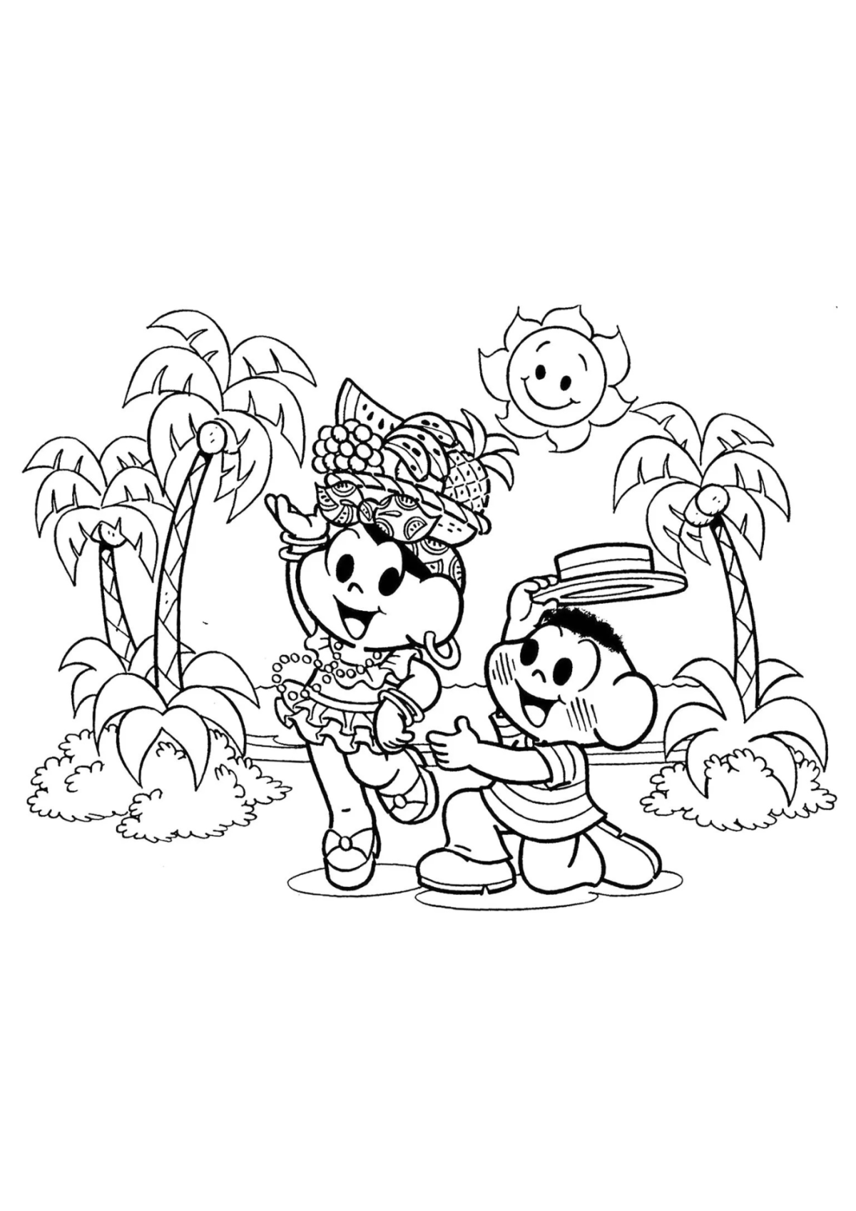 Desenho para Colorir Turma da Mônica