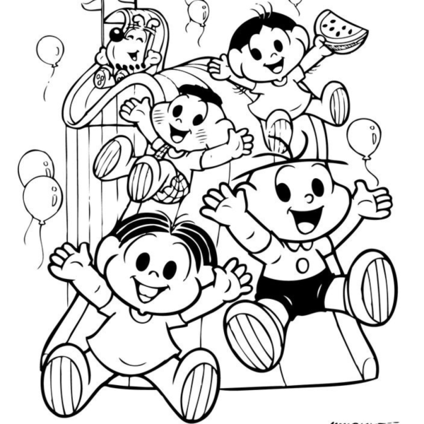 Desenho para Colorir Turma da Mônica