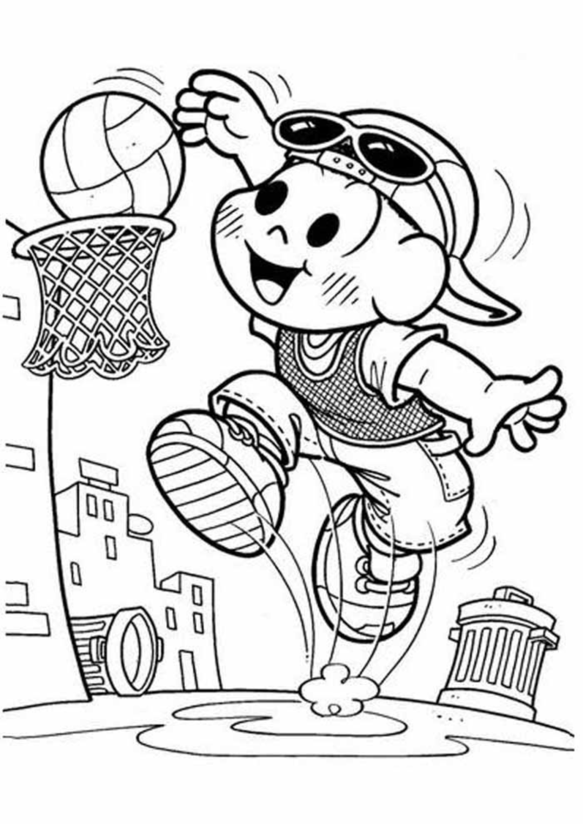 Desenho para Colorir Turma da Mônica