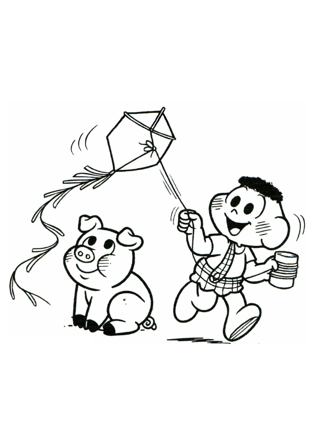 Desenho para Colorir Turma da Mônica