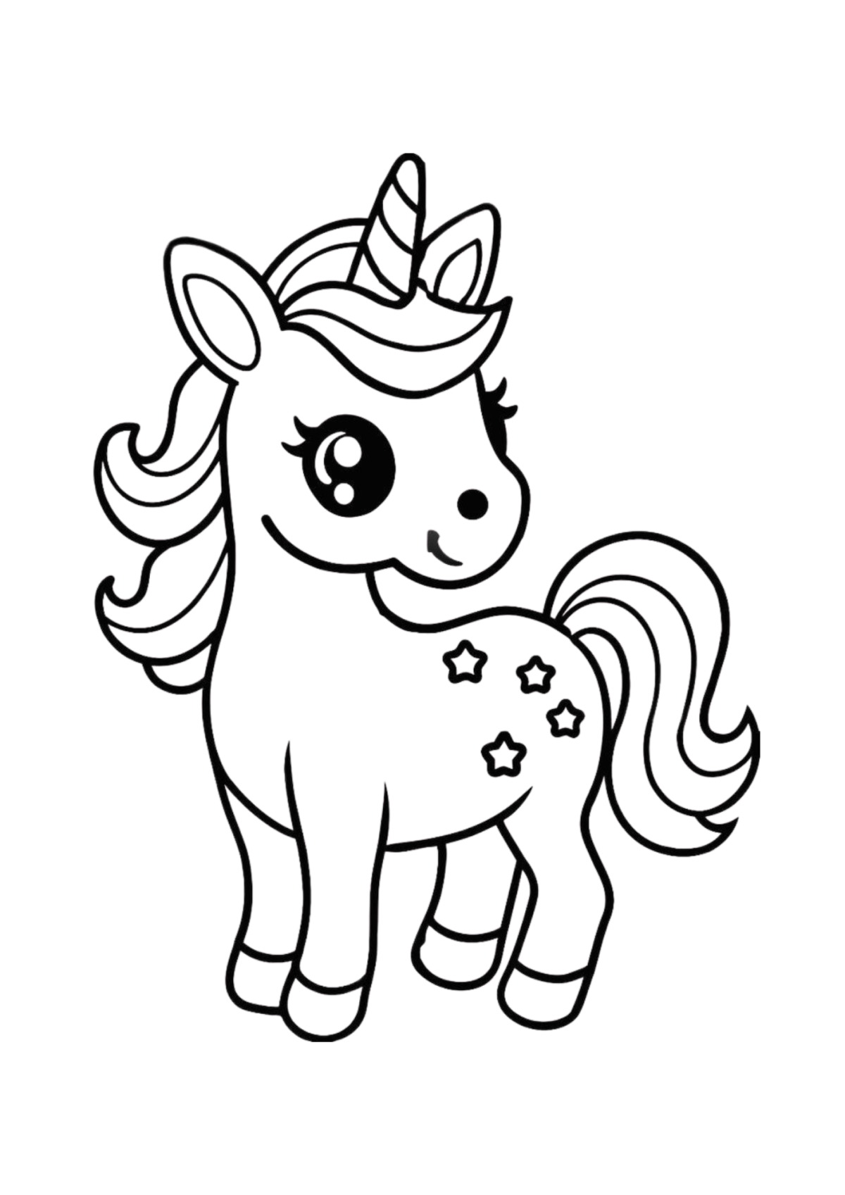 Desenho para Colorir Unicórnio