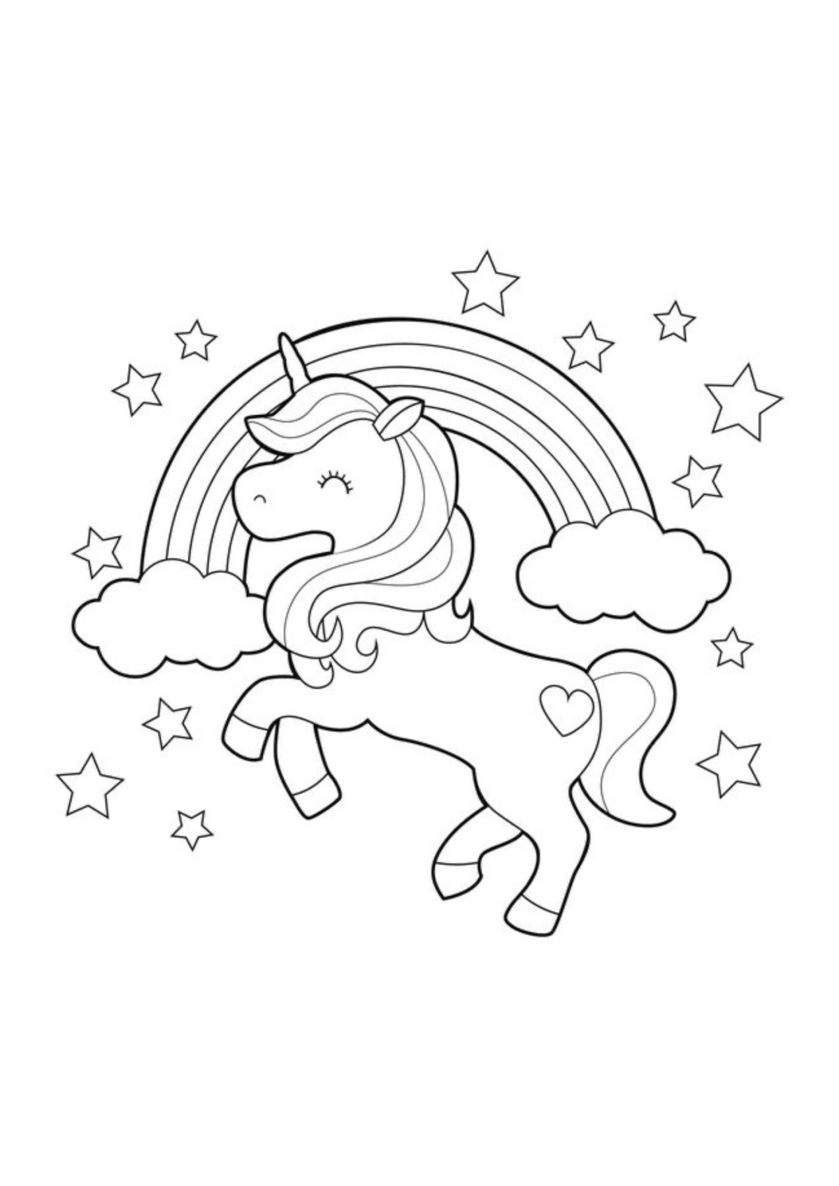 Desenho para Colorir Unicórnio